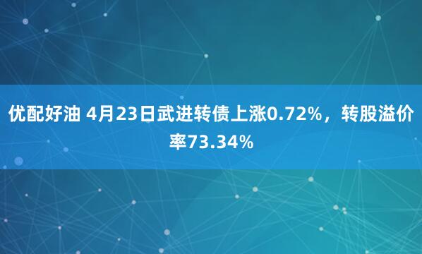 优配好油 4月23日武进转债上涨0.72%，转股溢价率73.34%